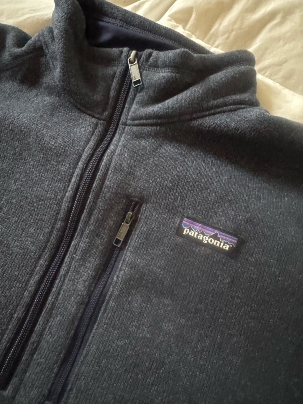 Patagonia Men's Navy Half-Zip Fleece Pullover - Picture 4 of 6